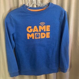 Cat & Jack Blue Sweatshirt with Orange Print